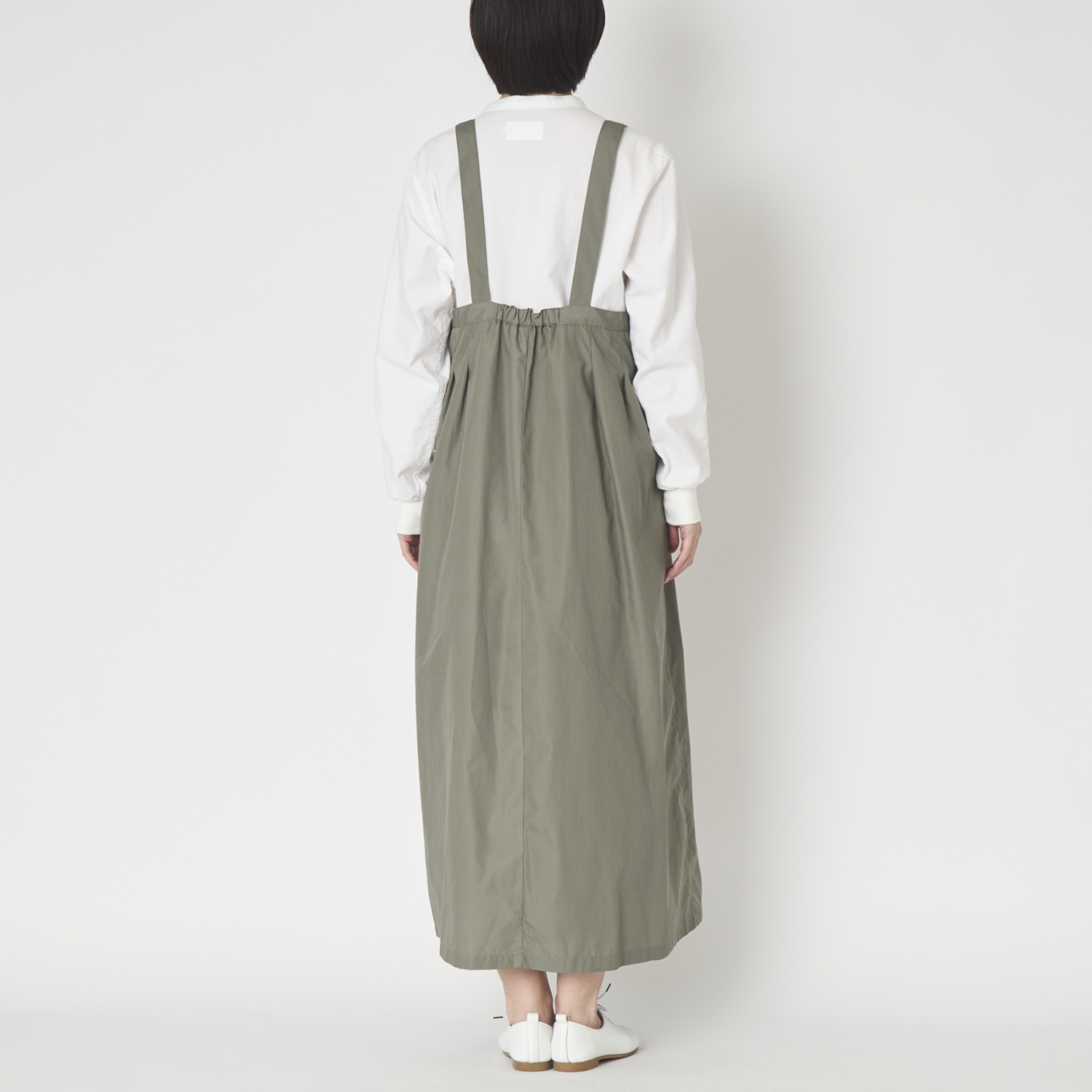 vent blanc/ブロードデザインジャンパースカ―ト